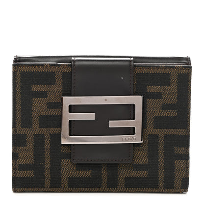 Fendi Zucca Compact Wallet Tobacco 1 of 8