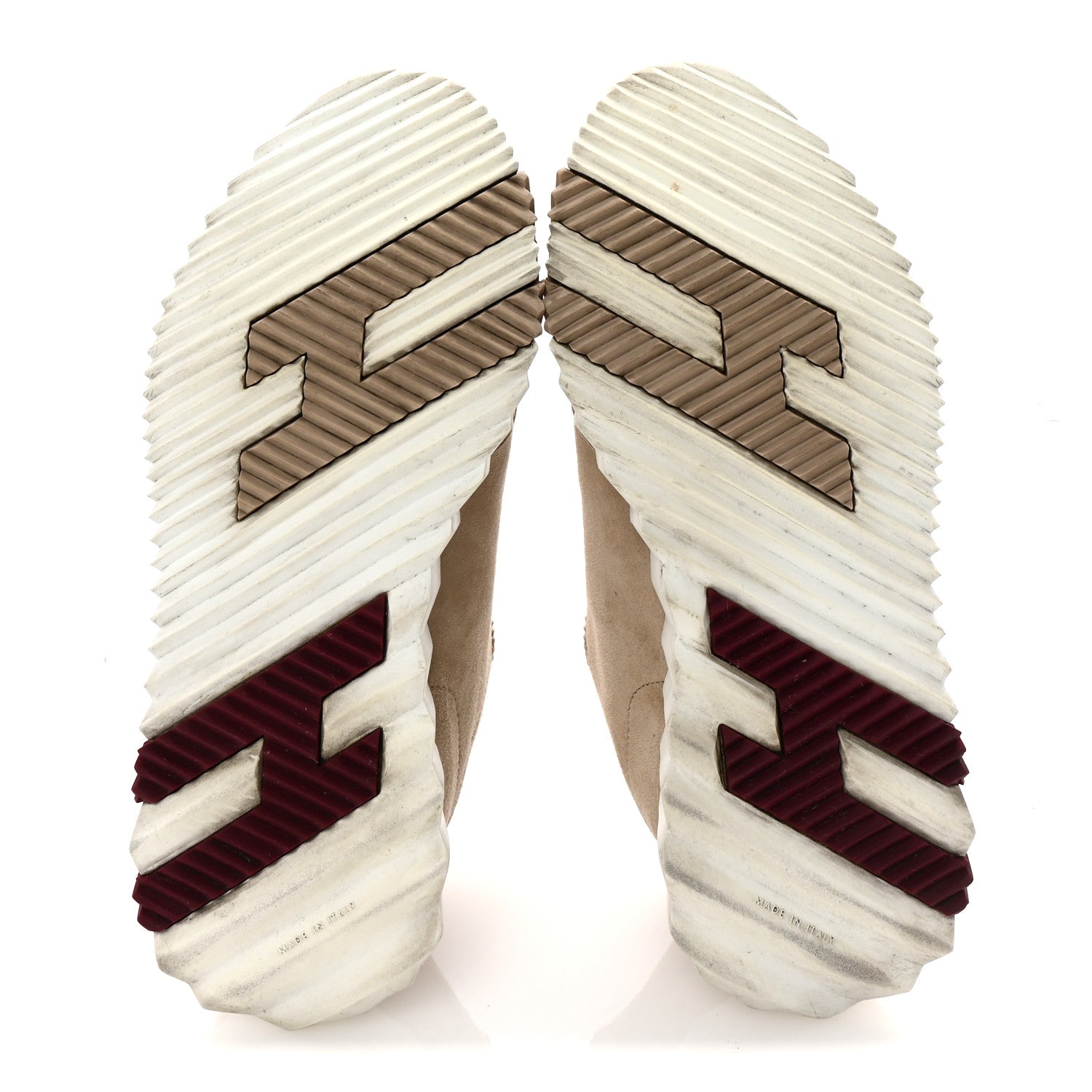 Hermes Suede Goatskin Bouncing Sneakers 35 White Gomme 6 of 9
