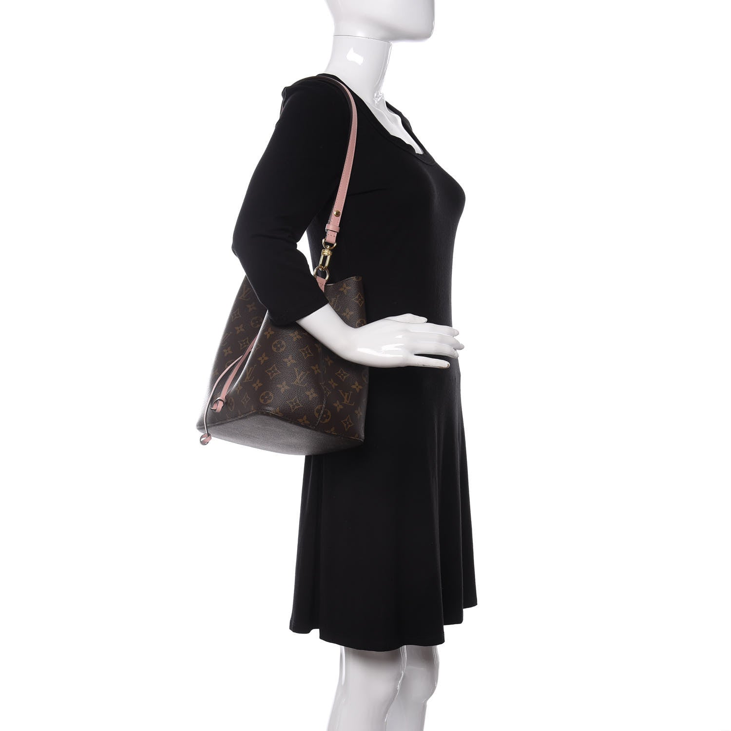 Louis Vuitton Monogram Neonoe MM Rose Poudre 2 of 8