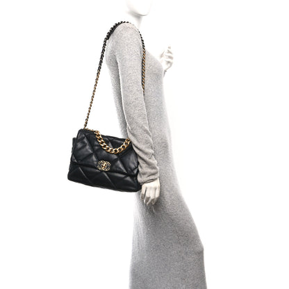 Chanel Goatskin Quilted Large Chanel 19 Flap Black 2 of 10