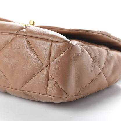 Chanel Lambskin Quilted Large 19 Flap Brown 7 of 9