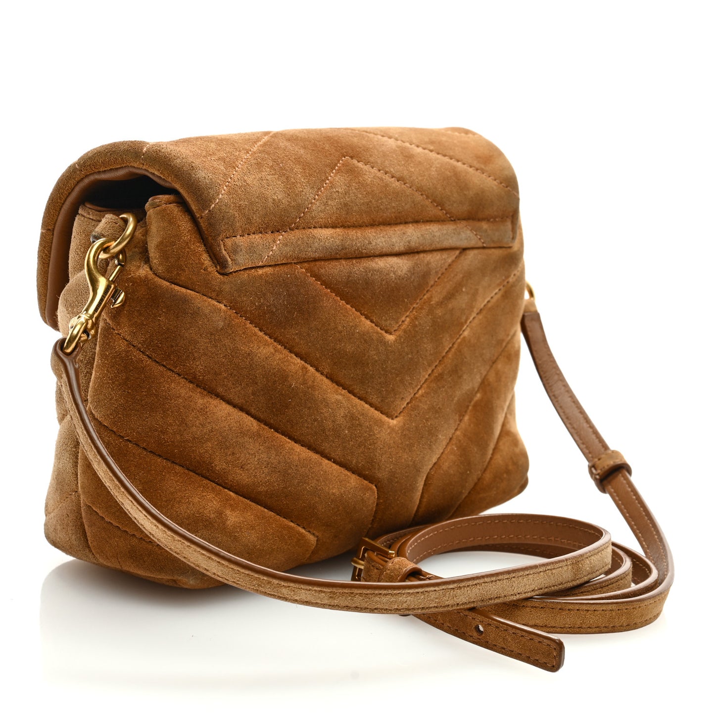 Suede Toy Loulou Shoulder Bag Cinnamon