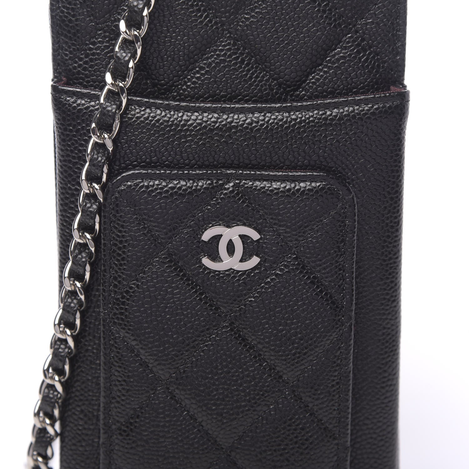 Chanel Caviar Quilted Zip Phone Case Black 13 of 14