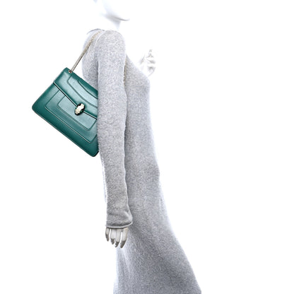 Bulgari Calfskin Serpenti Forever Shoulder Bag Emerald Green 2 of 14