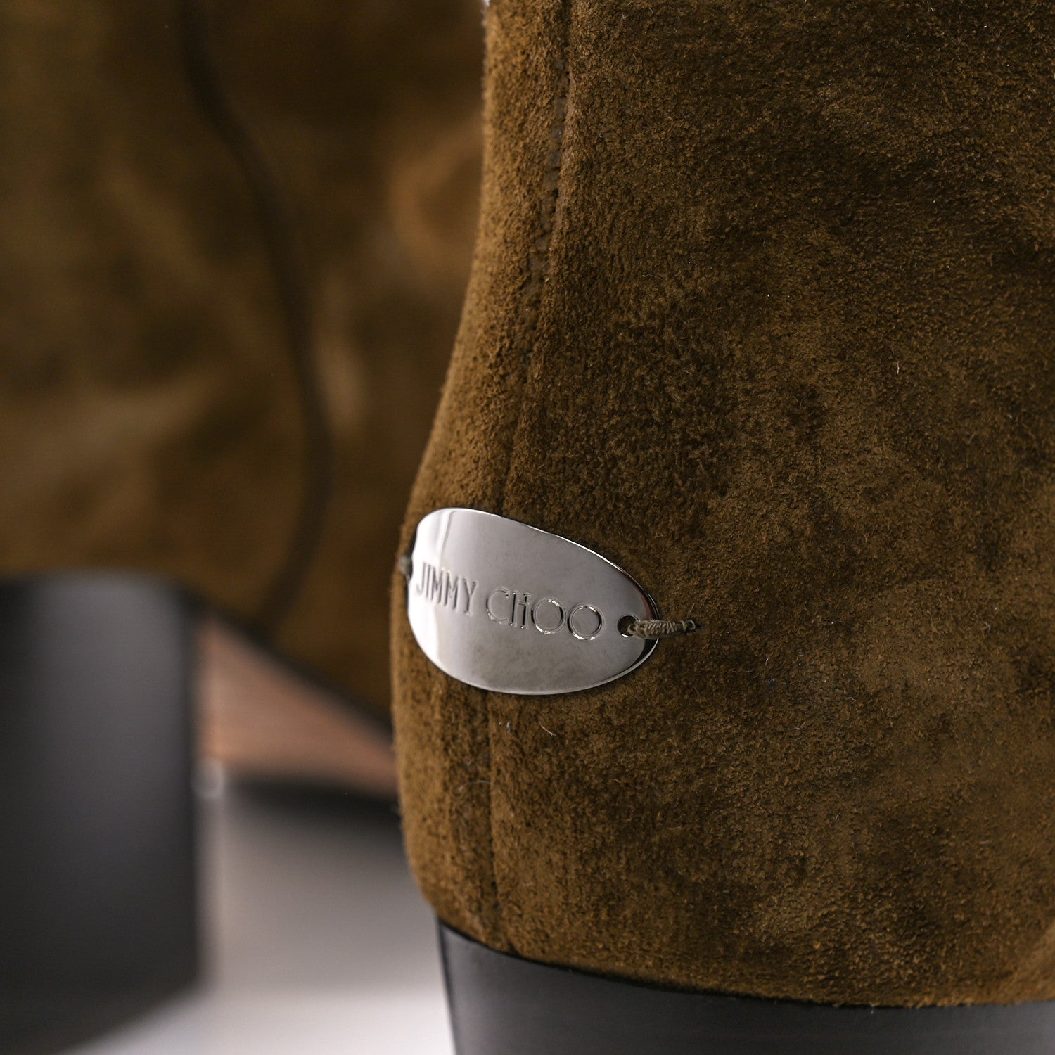 Jimmy Choo Suede Mayfair 65 Boots 36.5 Olive 5 of 9