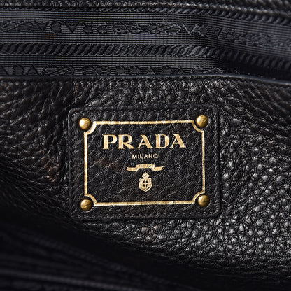 Prada Vitello Daino Tote Black 6 of 12