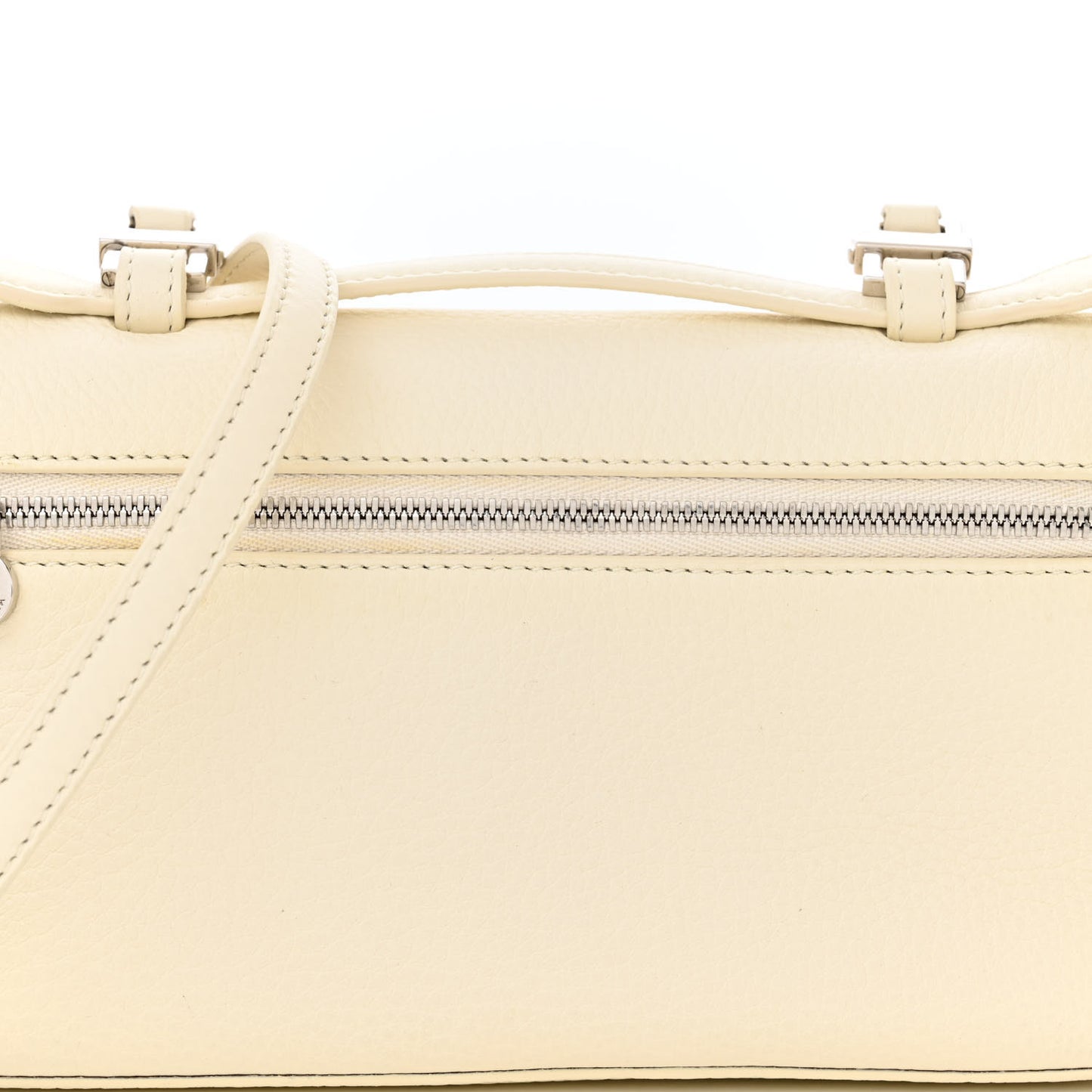 Grained Calfskin L19 Extra Pocket Pouch Whisper White