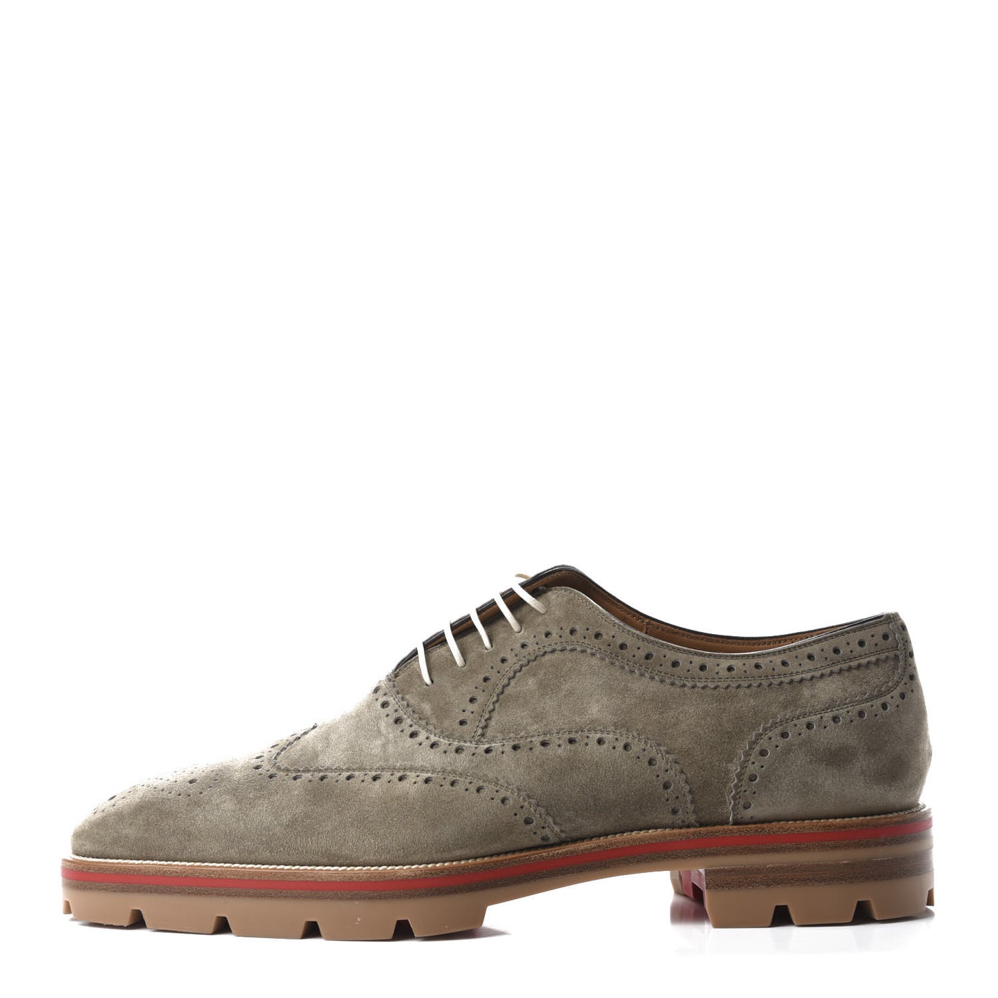 Veau Velours Mens Charlie Me Flat Oxfords 41 Poivre Vert