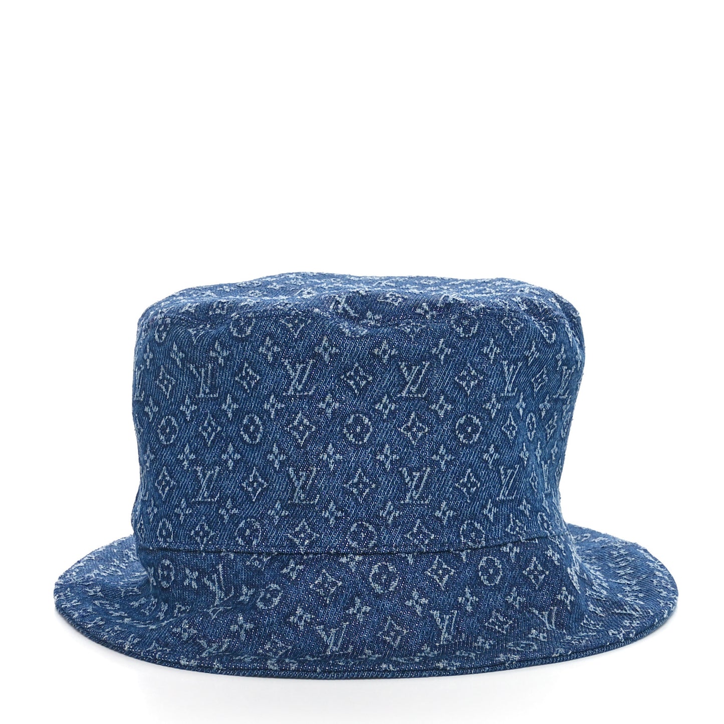 Monogram Denim Reversible Everyday Bucket Hat M Blue