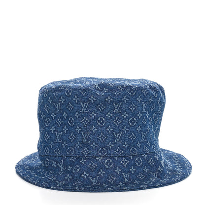 Louis Vuitton Monogram Denim Reversible Everyday Bucket Hat M Blue 3 of 17