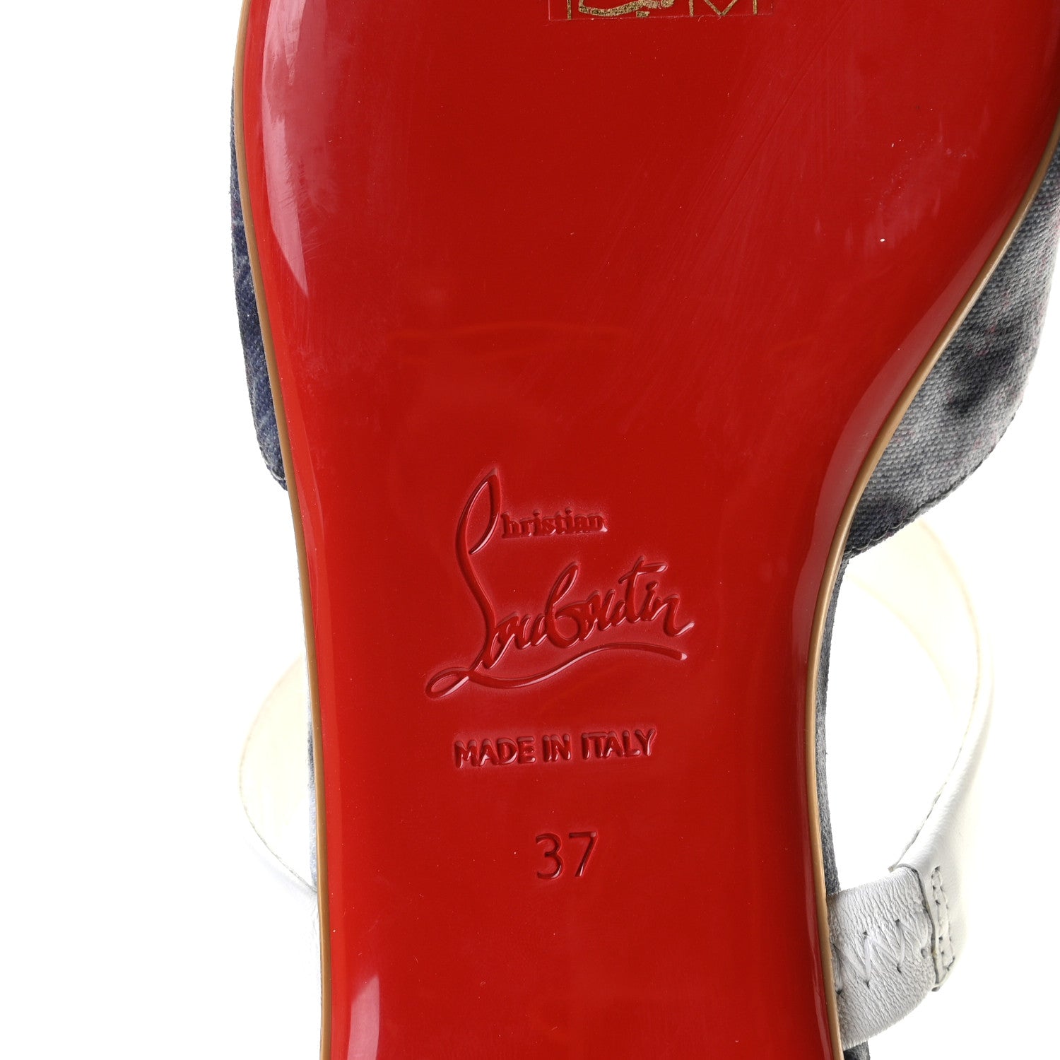 Christian Louboutin Jeans Punk Loubi Choc Lock Flats 37 Multicolor 7 of 11