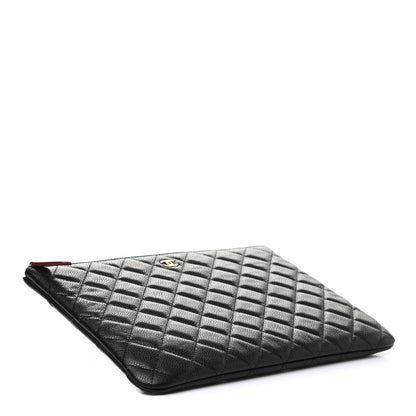 Chanel Caviar Quilted Medium Cosmetic Case Black 4 of 8