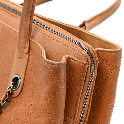 Chanel Grained Vegetal Calfskin Stitched Shopping Tote Tan 15 of 23