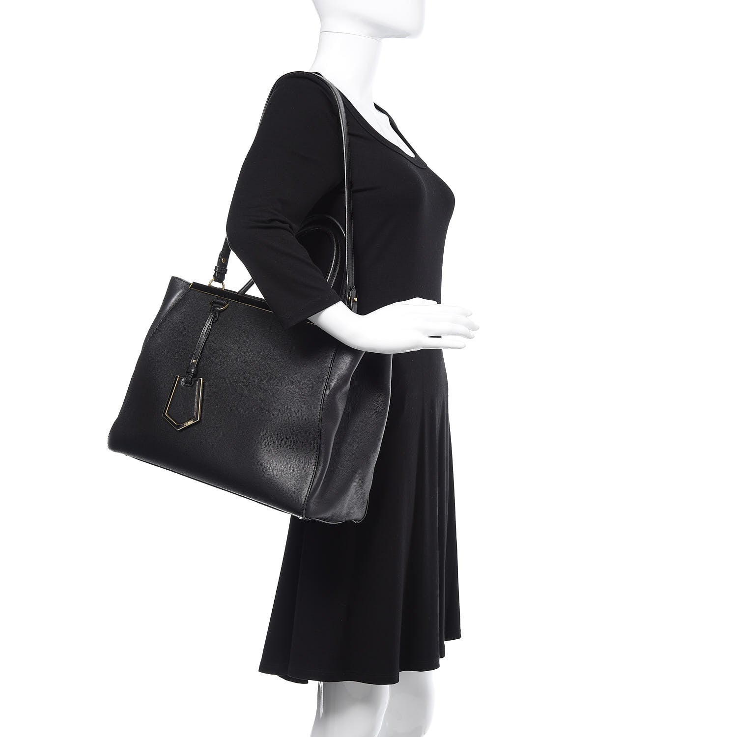 Fendi Vitello Elite Regular 2Jours Tote Black 2 of 19