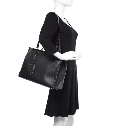 Fendi Vitello Elite Regular 2Jours Tote Black 2 of 19