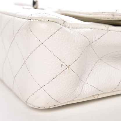 Chanel Caviar Quilted Medium Double Flap White 11 of 13