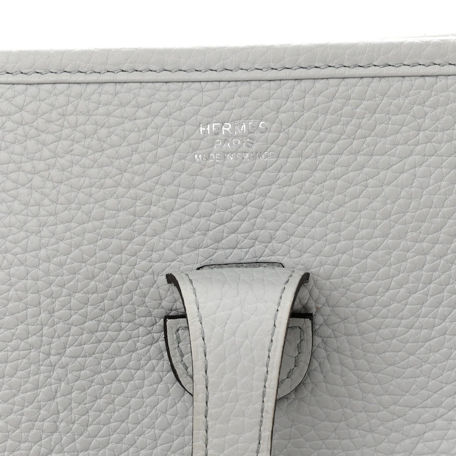 Hermes Taurillon Clemence Evelyne III PM Bleu Pale 6 of 11