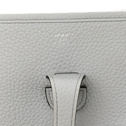 Hermes Taurillon Clemence Evelyne III PM Bleu Pale 6 of 11