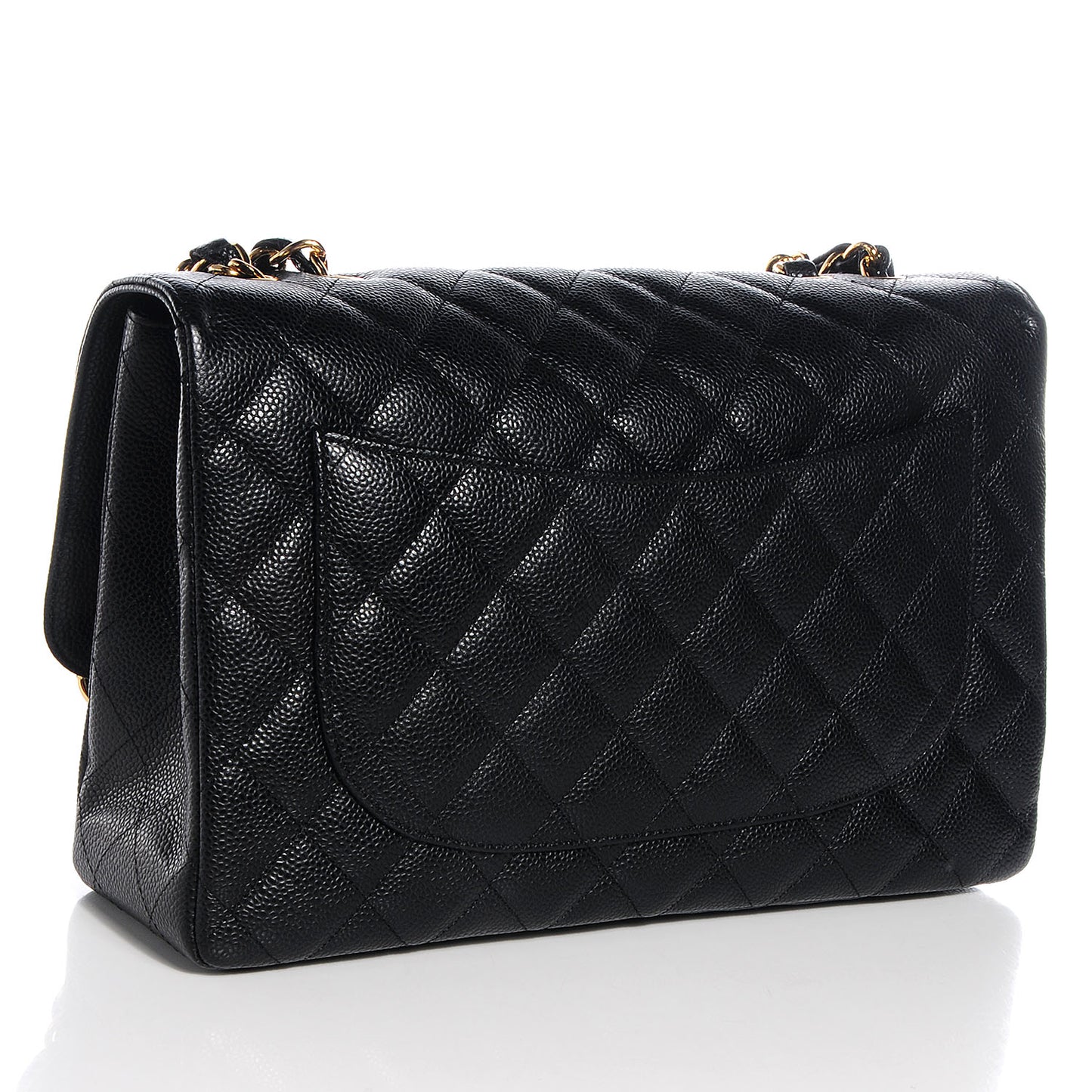 Caviar Jumbo Single Flap Black