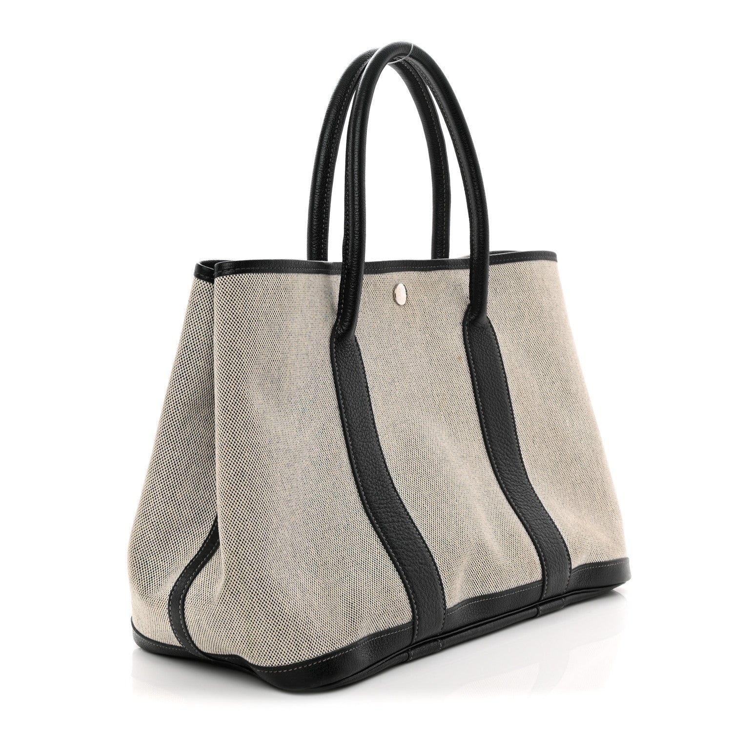 Hermes Toile Buffle Skipper Garden Party 36 MM Tote Black 3 of 12