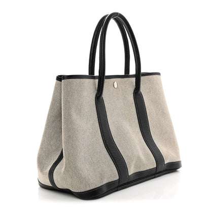 Hermes Toile Buffle Skipper Garden Party 36 MM Tote Black 3 of 12