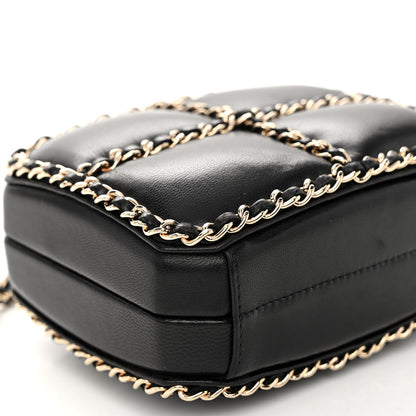 Chanel Lambskin Minaudiere Chain Clutch Black 9 of 10