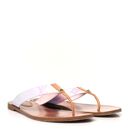 Louis Vuitton Monogram Sunny Flat Thong Sandals 40 Rose Clair Pink 4 of 10