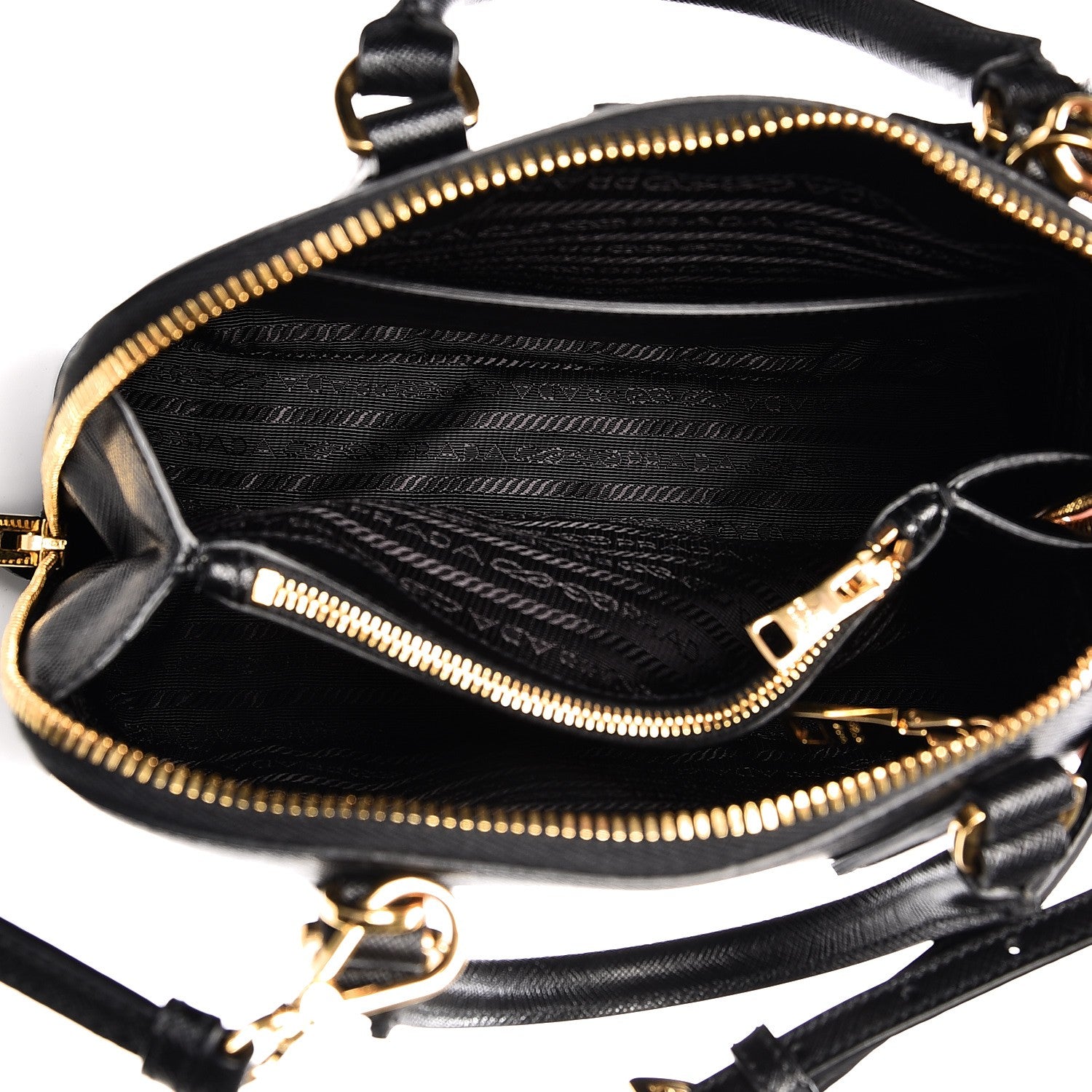 Prada Saffiano Lux Small Promenade Tote Black 6 of 13