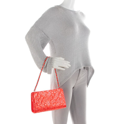 Chanel Patent Calfskin Lucky Symbols Pochette Coral 2 of 7