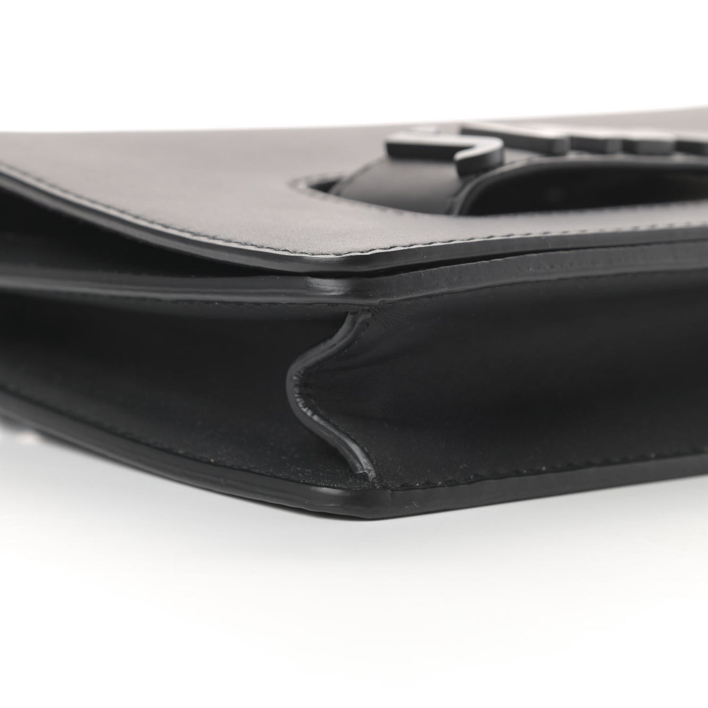 Calfskin J'Adior Chain Flap Bag Black