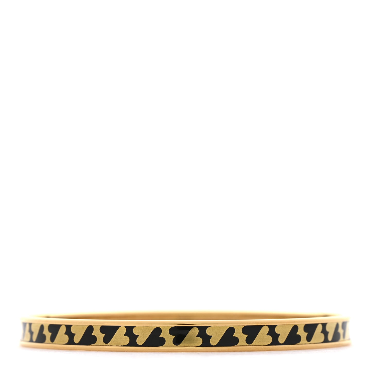 Enamel Printed Extra Narrow Cartes A Jouer Bracelet 62 Or Black