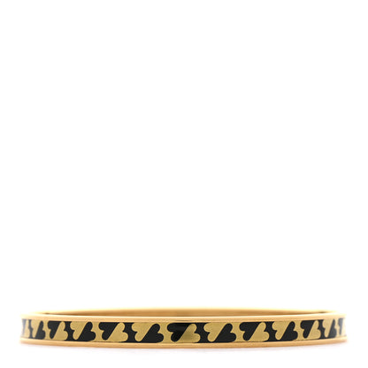 Hermes Enamel Printed Extra Narrow Cartes A Jouer Bracelet 62 Or Black 3 of 6