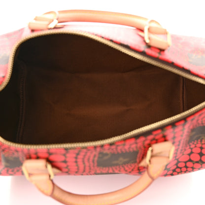 Louis Vuitton Monogram Kusama Town Speedy 30 Red 5 of 13