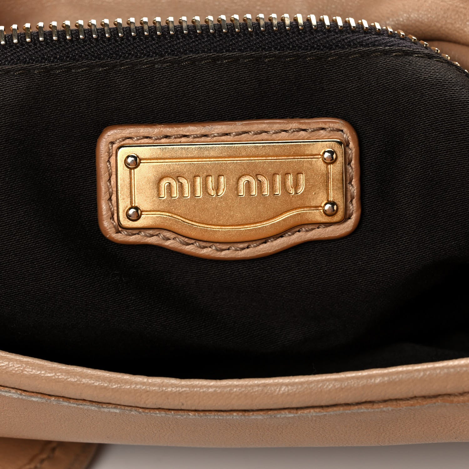 Miu Miu Nappa Matelasse Coffer Hobo Cammeo 6 of 15
