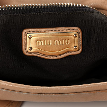 Miu Miu Nappa Matelasse Coffer Hobo Cammeo 6 of 15