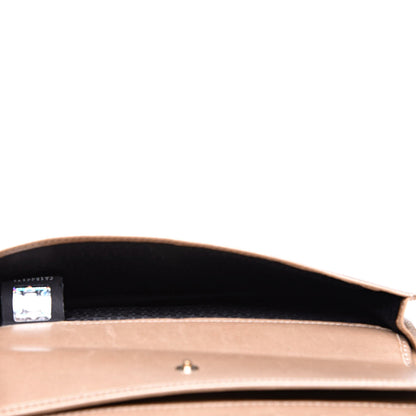 Fendi Metallic Nappa Logo Embossed Long Wallet On Chain Gold 5 of 12