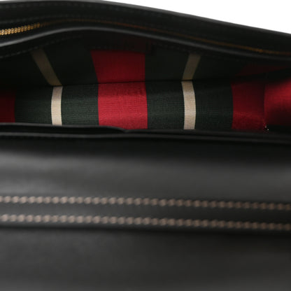 Gucci GG Emblem Monogram Wallet With Strap Beige Ebony Black 5 of 11