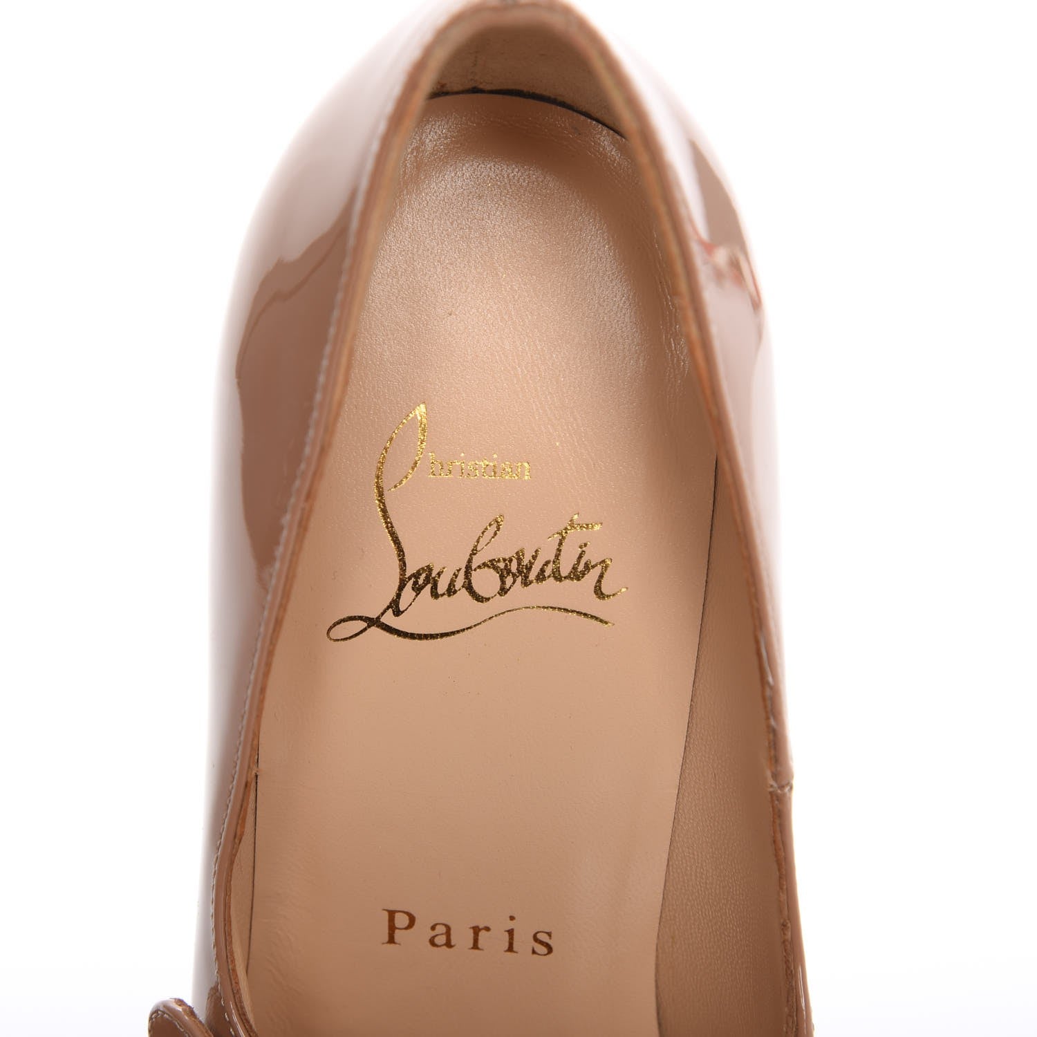 Christian Louboutin Patent Wallis 100 Pumps 35.5 Nude 10 of 12