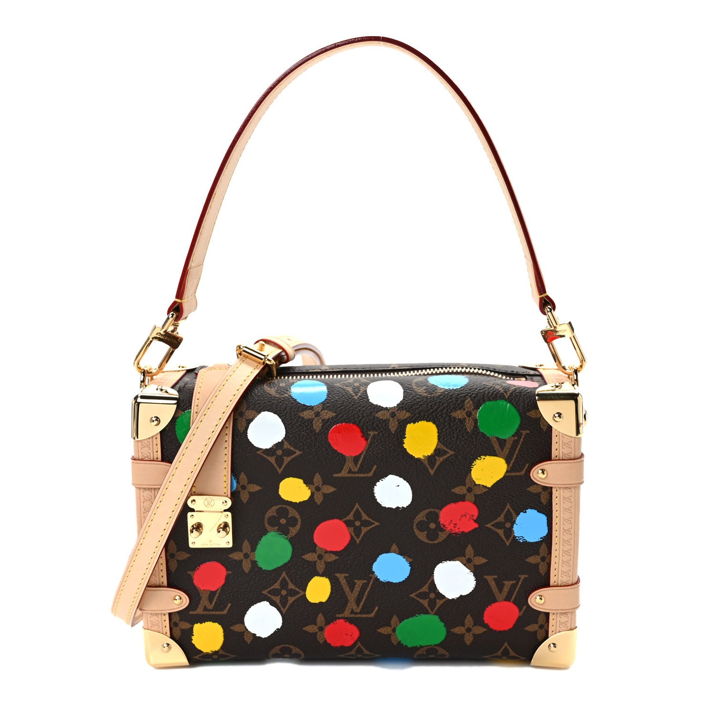 LV X YK Monogram Dots Side Trunk Multicolor