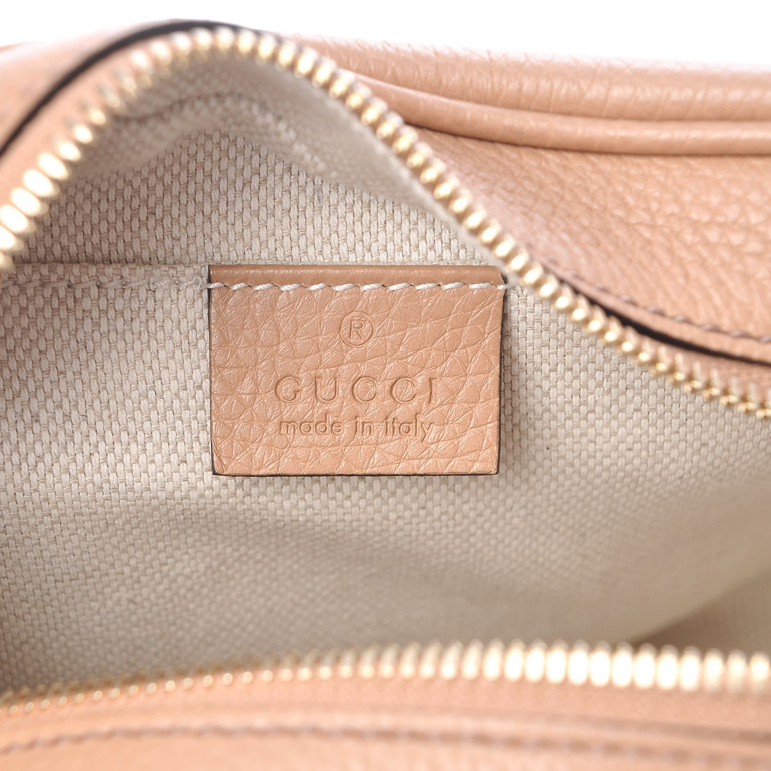 Gucci Pebbled Calfskin Small Soho Disco Bag Camelia 6 of 7