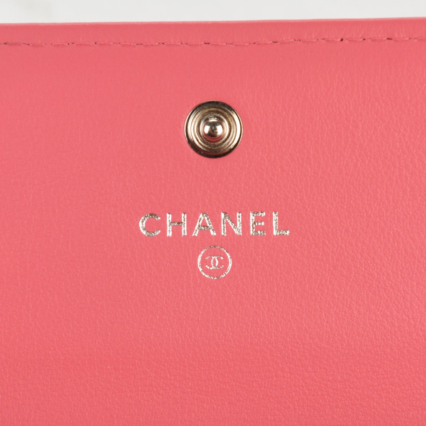 Lambskin Chevron Quilted Boy Flap Wallet Pink
