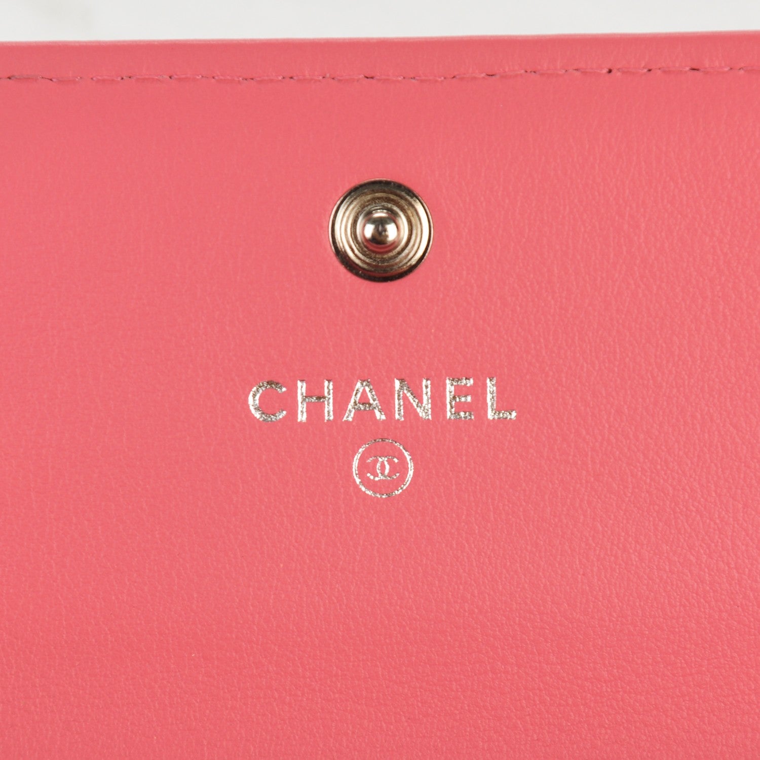 Chanel Lambskin Chevron Quilted Boy Flap Wallet Pink 5 of 8