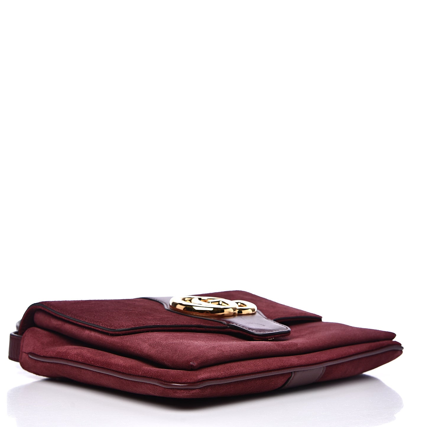 Suede Medium Arli Flap Shoulder Bag Vintage Bordeaux