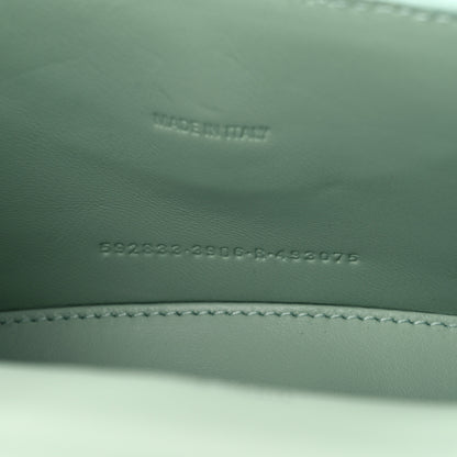 Balenciaga Shiny Calfskin Crocodile Embossed Hourglass Top Handle Bag XS Light Green 8 of 13