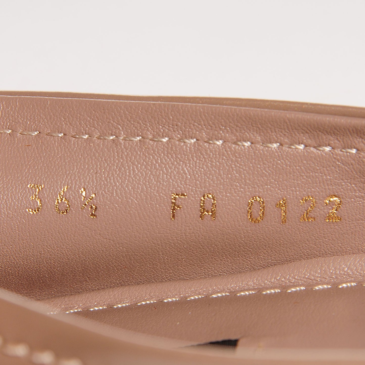 Patent Calfskin Oxford Ballerina Flats 36.5 Rose Poudre