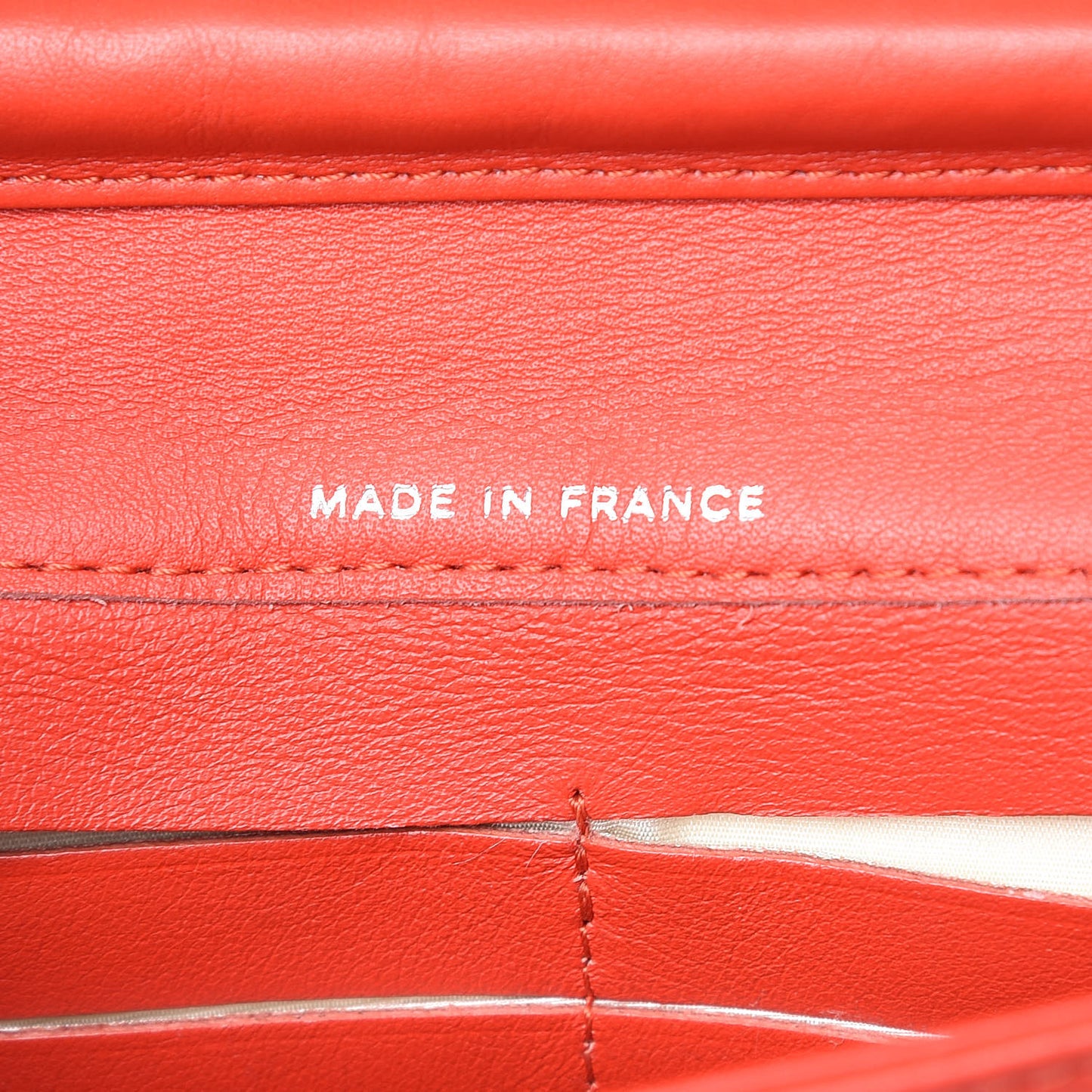 Patent Calfskin Chevron Quilted Wallet On Chain WOC Red