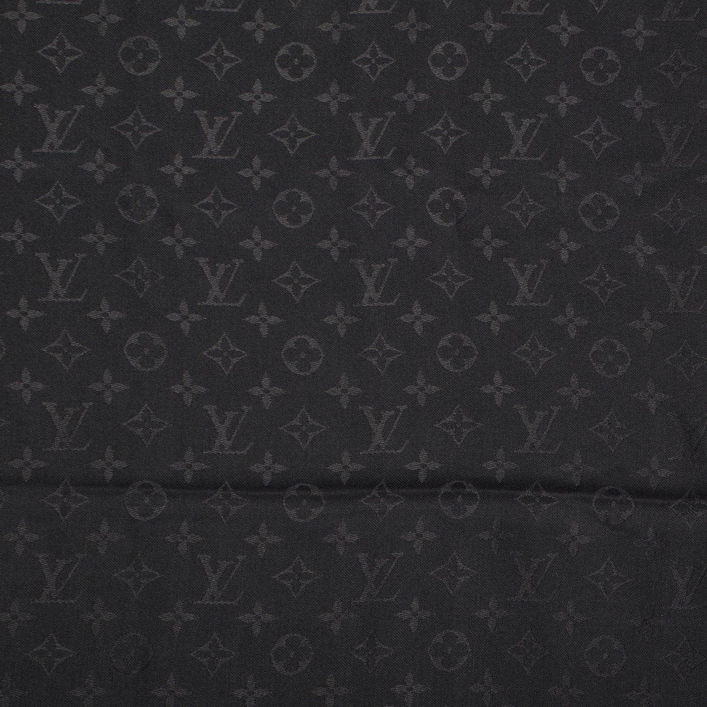 Silk Wool Monogram Shawl Black