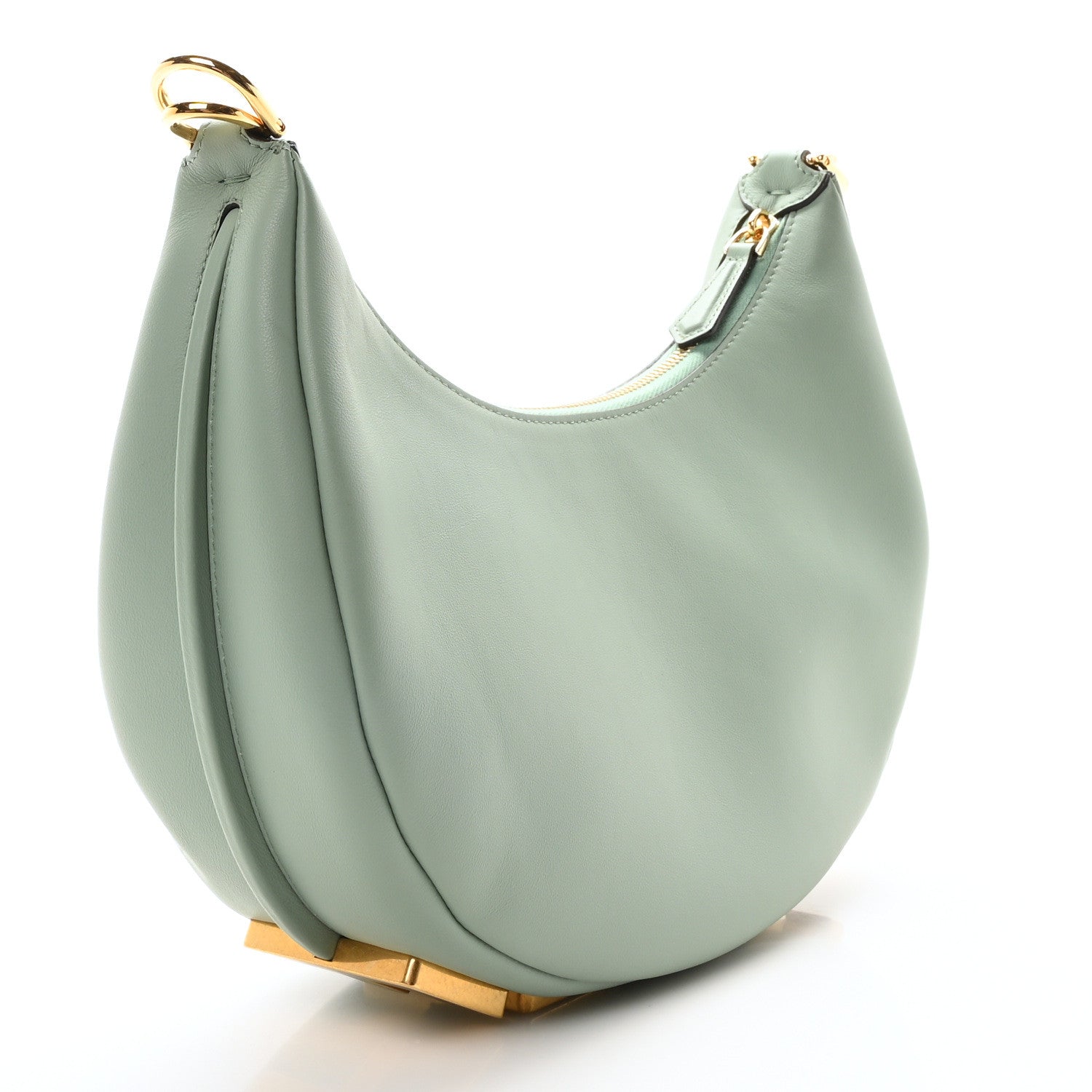 Fendi Vitello Grace Matte Small Fendigraphy Hobo Bag Menta 4 of 10
