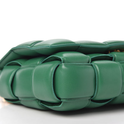 Bottega Veneta Lambskin Maxi Intreccio Padded Chain Cassette Crossbody Bag Racing Green 6 of 10