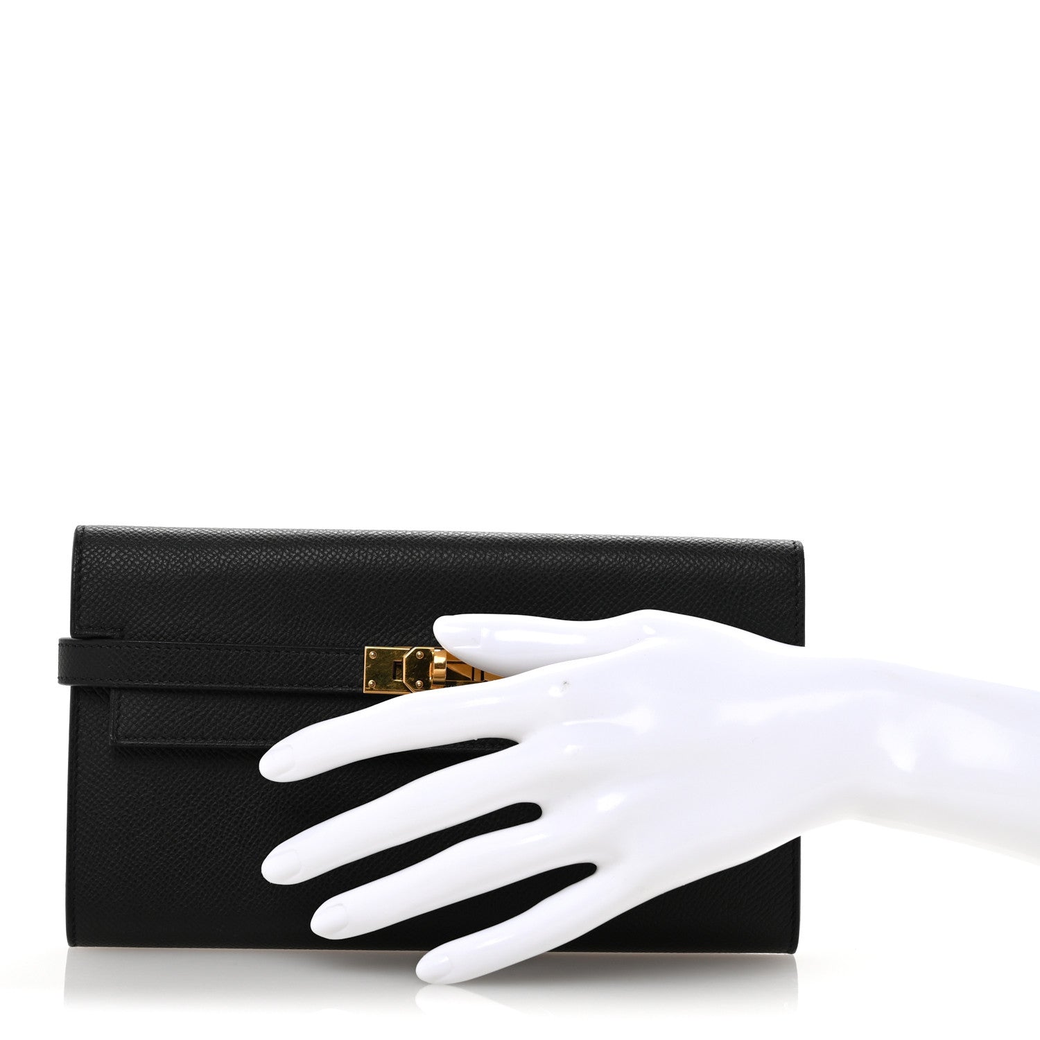 Hermes Epsom Kelly Longue Wallet Black 2 of 11